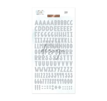 Stickers Alphabet Gris