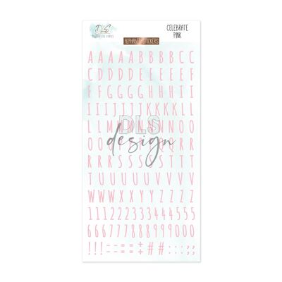 Alphabet Stickers Celebrate Pink