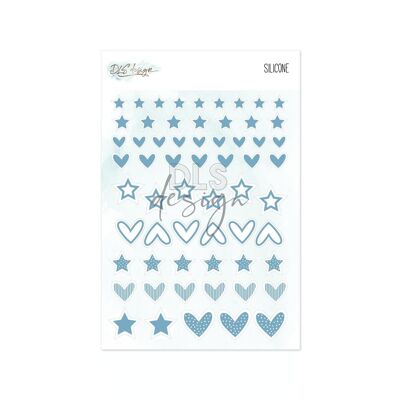 Silicone Essentials Mini Shapes Blue