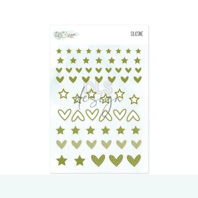 Silicone Essentials Mini Shapes Green