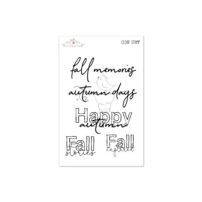 Clear Stamp Mots d'automne