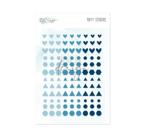 Puffy Stickers Essentials Shapes Blue