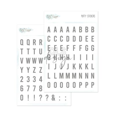 Puffy Stickers Alphabet Essentials Gilmo Gris