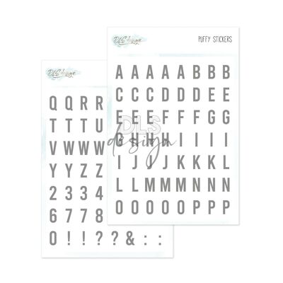 Puffy Stickers Alphabet Essentials Gilmo Grey