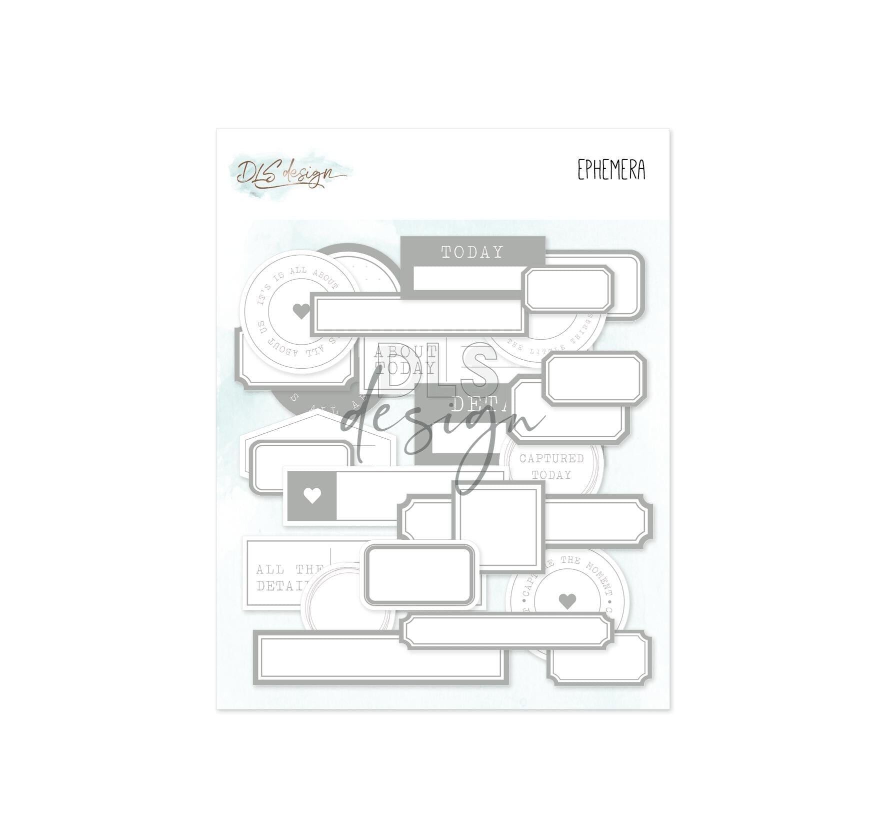 Etichette effimere grigie