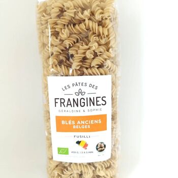 [100% Belge] Pâtes FRANGINES blés anciens (wallonie) - Fusilli BLANC- 450gr 1