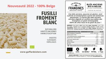 [100% Belge] VRAC Pâtes FRANGINES blés anciens (wallonie) - Fusilli BLANC - 3kg 2