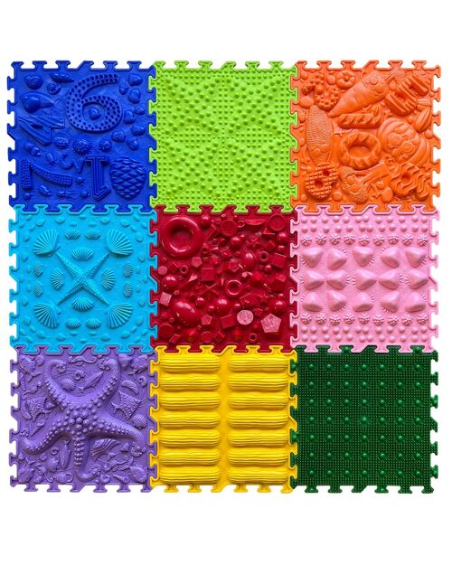 Orthopedic puzzle floor mat -  set "Rainbow Melody"