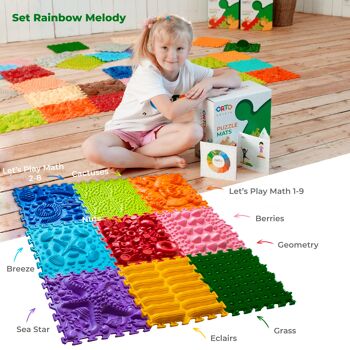 Tapis de sol puzzle orthopédique - set "Rainbow Melody" 2