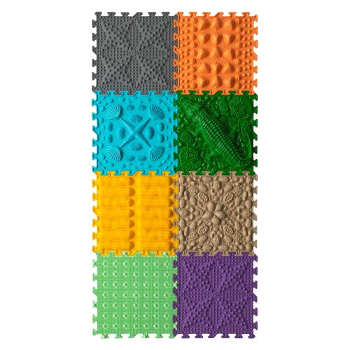 Orthopedic puzzle floor mat - set "Crocodile Here"