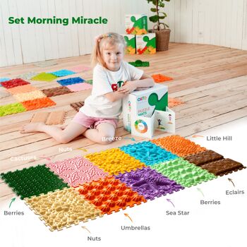 Tapis de sol puzzle orthopédique - set "Morning Miracle" 2