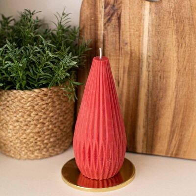 Pink Graphic Pear Decorative Candle
