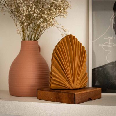 Terracotta Palm Leaf Decorative Candle