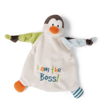 Pingouin en peluche "I am the Boss" 1