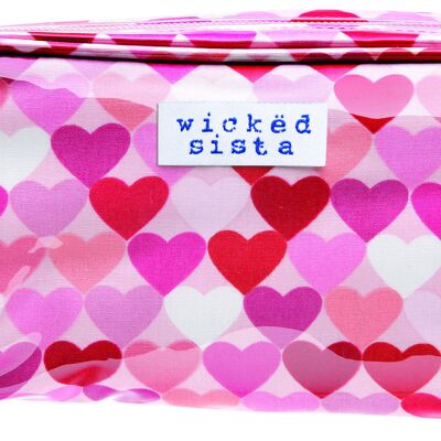 Bag Heart to Heart Small Round Top Bag Pink Cosmetic Bag Bag