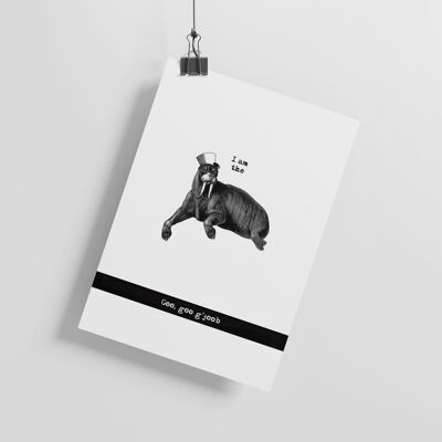 WALRUS - 'Je suis le morse, goo goo g'joob' - ART PRINT - A5 Print