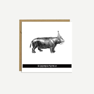 HIPPO – 'Hippopartymus' – Geburtstagskarte