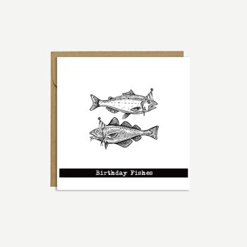 FISH - 'Birthday Fishes' - Carte d'anniversaire