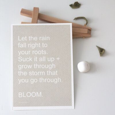 BLOOM Affirmation Card// Words Of Encouragement