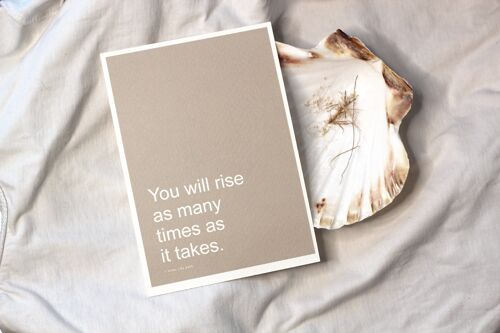 YOU WILL RISE Affirmation Card// Words Of Encouragement