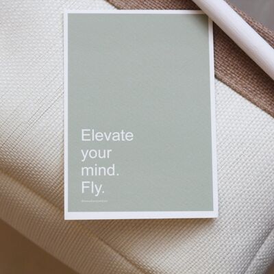 ELEVATE Affirmation Card//Yoga Spiritual Gift-Meditation Quote