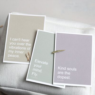 AFFIRMATION CARDS - Set of 3 // Yoga Motivational Quote