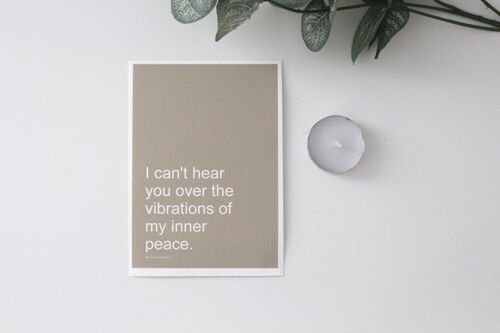 INNER PEACE Affirmation Card//Spiritual Meditation Quote
