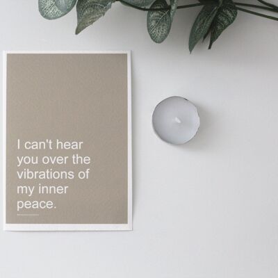 INNER PEACE Affirmation Card//Spiritual Meditation Quote