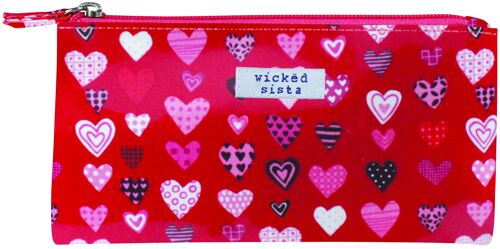 Bag Lots of Love Reds mall flat purse Kosmetiktasche Tasche