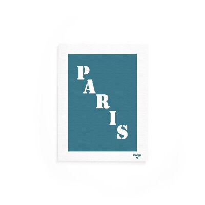 Blaues "Paris" -Plakat
