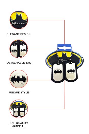 DC Comics Batman Men - Pendentif avec Chaîne 2