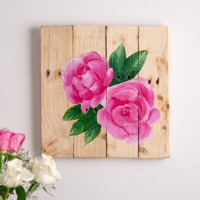 Arte de madera de rosa inglés