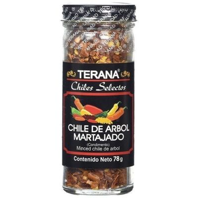 Zerkleinerte Chilischoten Chile Arbol - Terana - 50 gr
