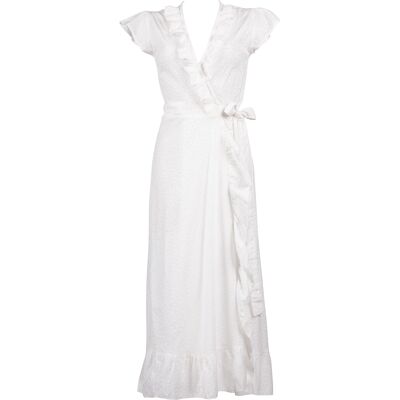 Robe Longue Tokyo T2 Broderie Off White