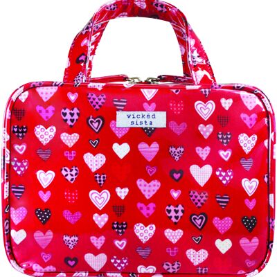 Bag Lots of Love Red medium hold all cosmetic bag bag