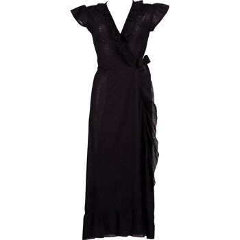 Robe Longue Tokyo T2 Broderie Black 1