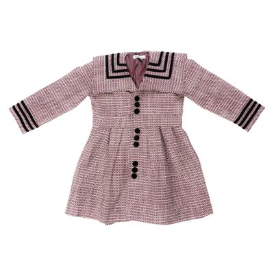 Heritage pink coat with trim