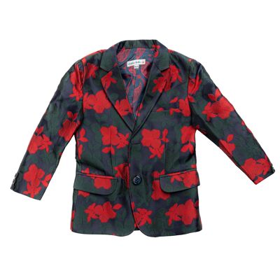 Red Flower Silk  brocade jacket