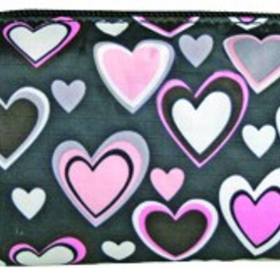 Bag Happy Hearts Black Long Cos Bag Kosmetiktasche Tasche
