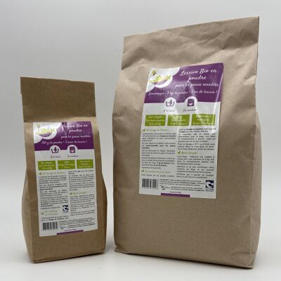 ORGANIC LAUNDRY POWDER in 750 grams for 1 Quarter of ORGANIC Laundry