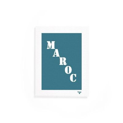 Blaues "Marokko" -Plakat