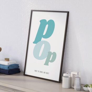 Pop a fait la bulle et a éclaté l'impression de typographie de pépinière 7