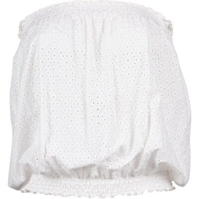 Top Smocks Broderie Off White