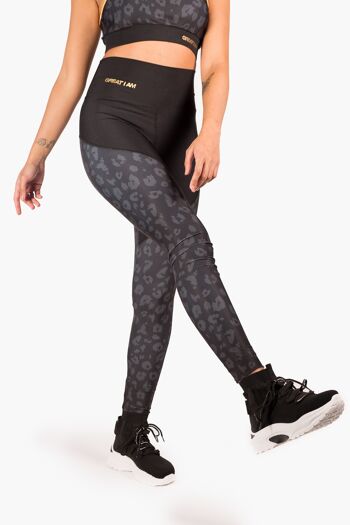 Legging Taille Haute Jaguar Noir 5