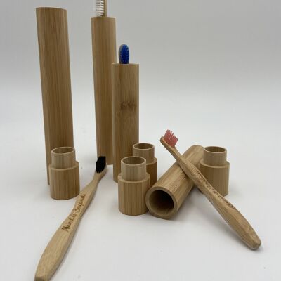 Adult Bamboo Toothbrush Case