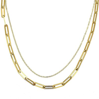 Ulianna Halskette aus goldenem Edelstahl