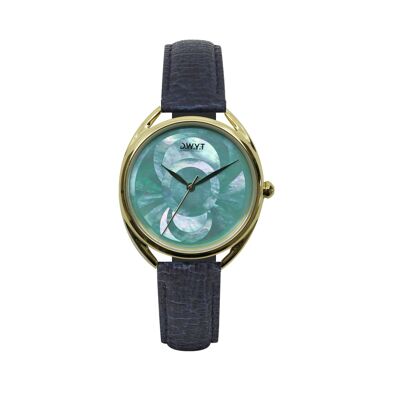 Reloj de mujer CALYPSO GREEN azul manzana (vegano)