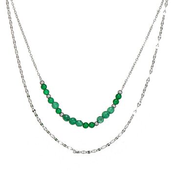 Collier Udane en acier inoxydable vert 1