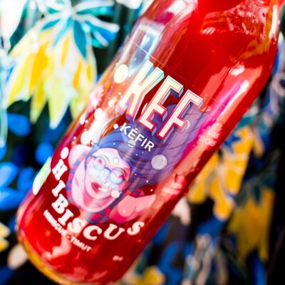 Kéfir de fruits Hibiscus 🌺 - sans sucres & BIO 😇 - made in Montreuil (93) 🇫🇷
