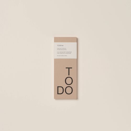Eco-friendly daily To Do List, Task Checklist, Productivity Planner  - Taupe